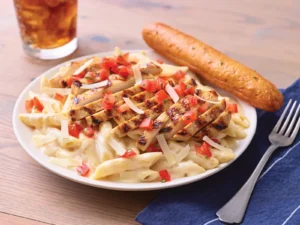 Four-Cheese Mac & Cheese with Honey Pepper Tenders