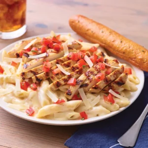 Four-Cheese Mac & Cheese with Honey Pepper Tenders