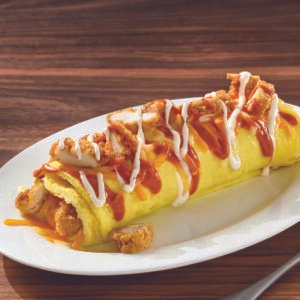 Loaded Buffalo Chicken Omelette